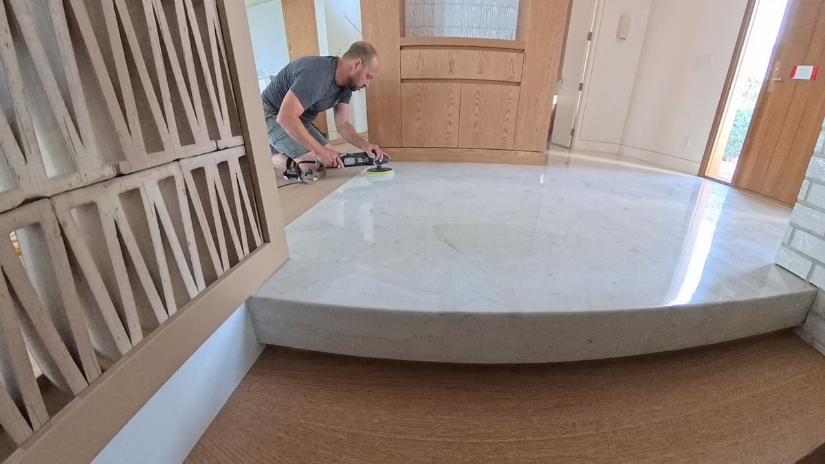 Palladian Terrazzo Van Island marble project detail image.