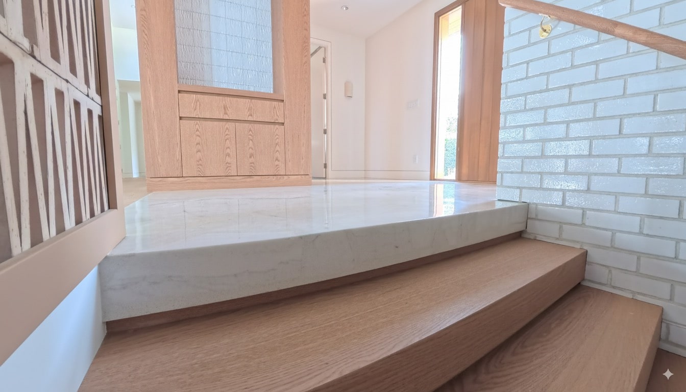 Palladian Terrazzo Van Island marble project image.