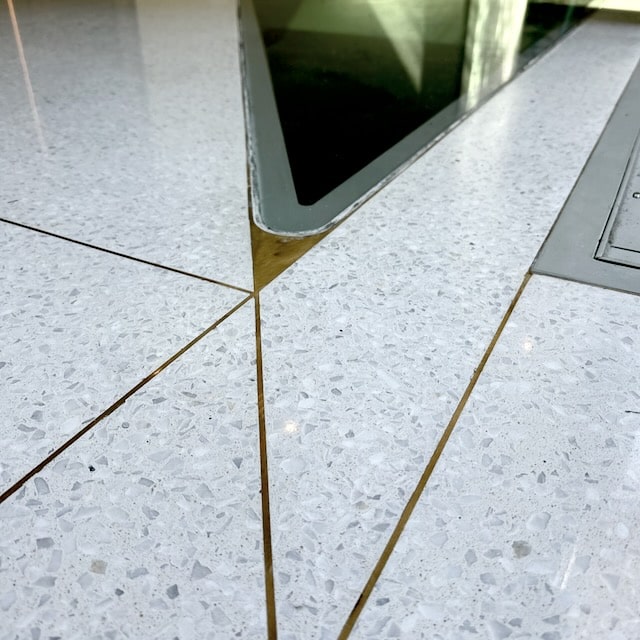 Terrazzo surface example.